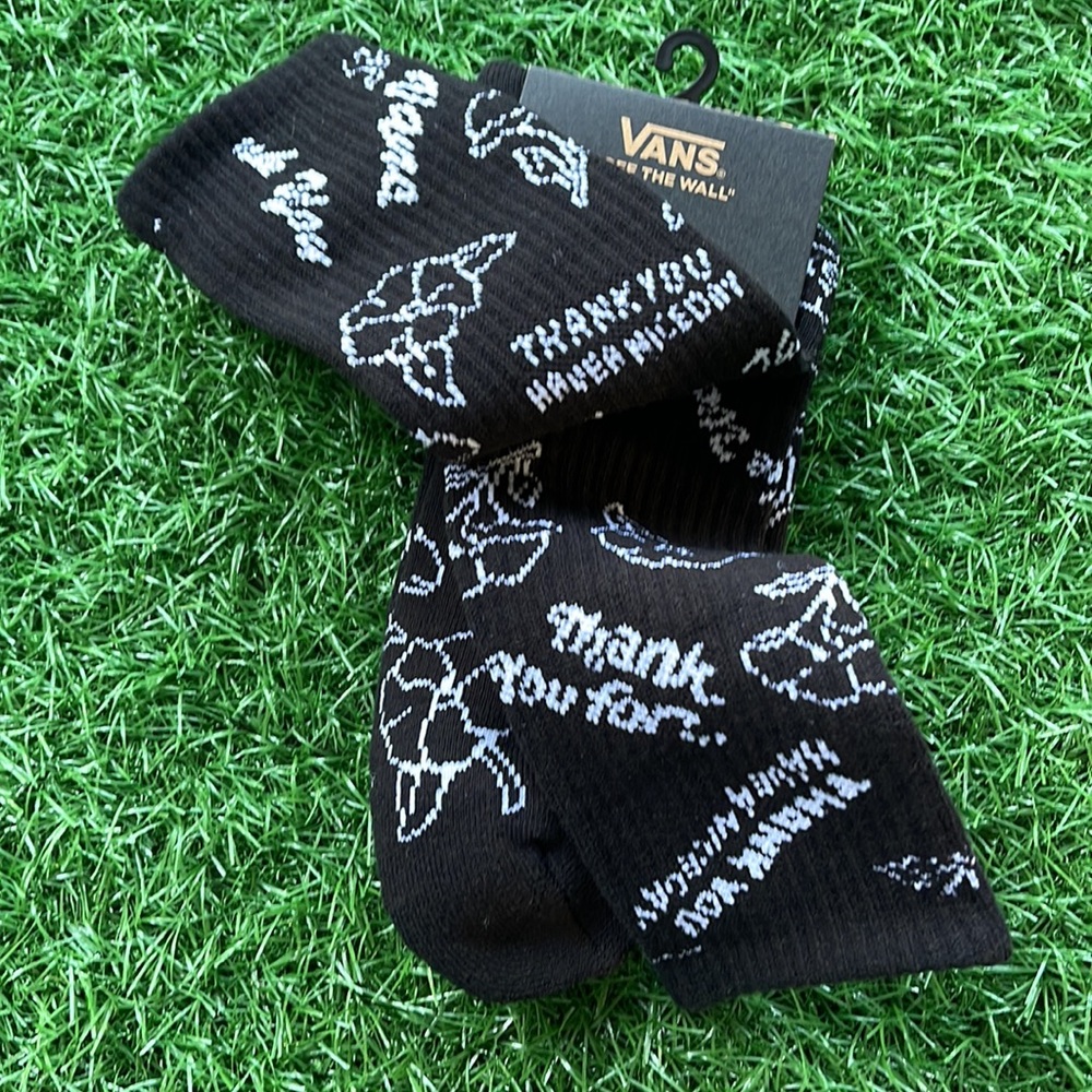 VANS “Off The Wall” Women’s socks "Thank you. Have a nice day. Thank you for..." - Picture 11 of 11